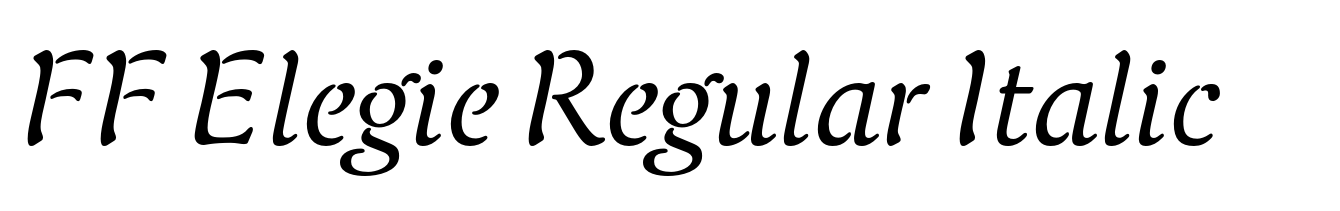 FF Elegie Regular Italic